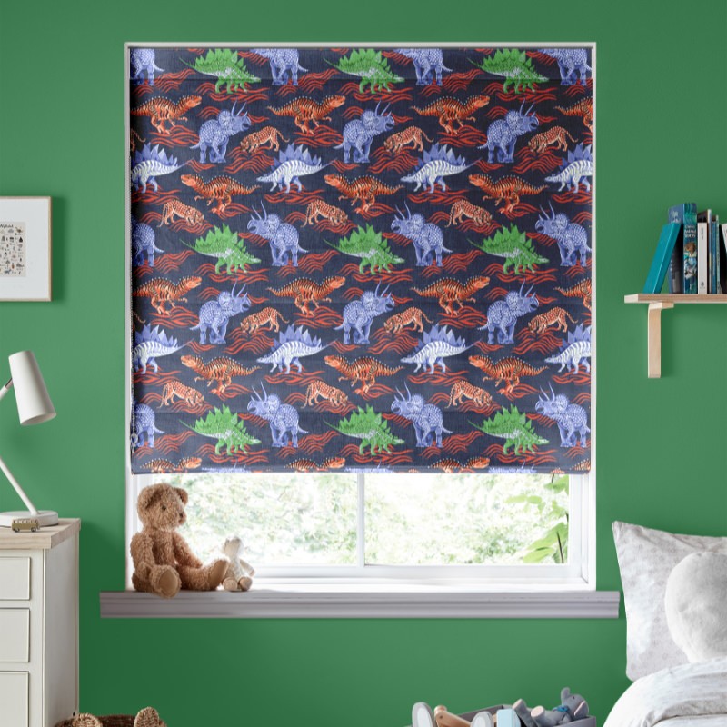 Cath Kidston Dinosaur Navy Roman Blind