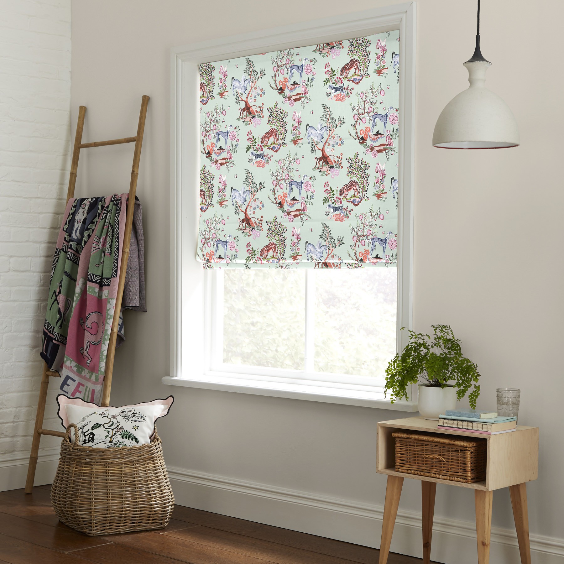 Cath Kidston Magical Kingdom Mint Roman Blind