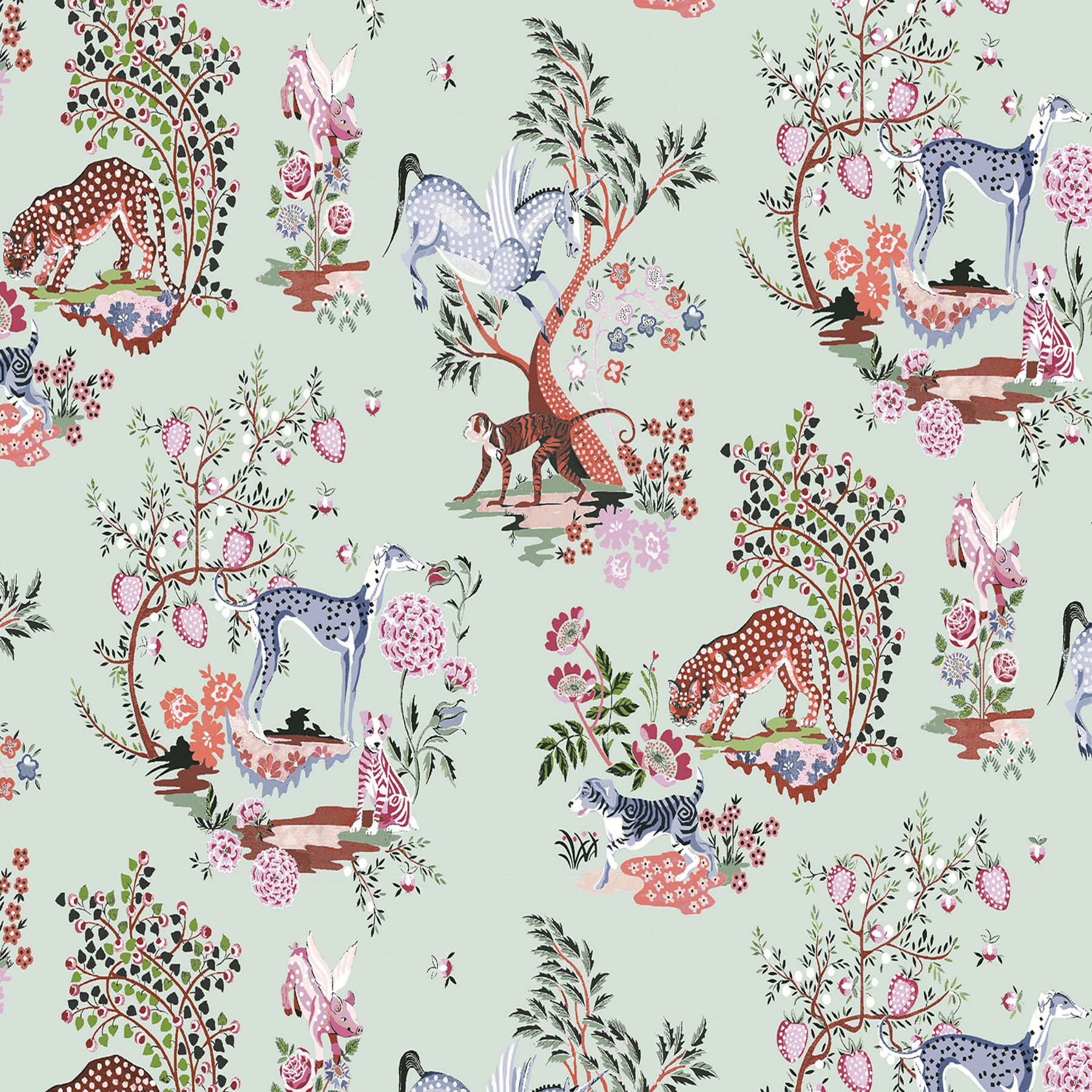 Cath Kidston Magical Kingdom Mint Roman Blind