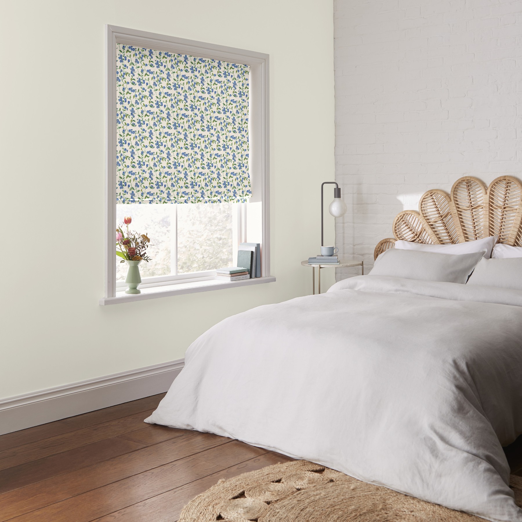 Cath Kidston Forget Me Not Blue Roman Blind