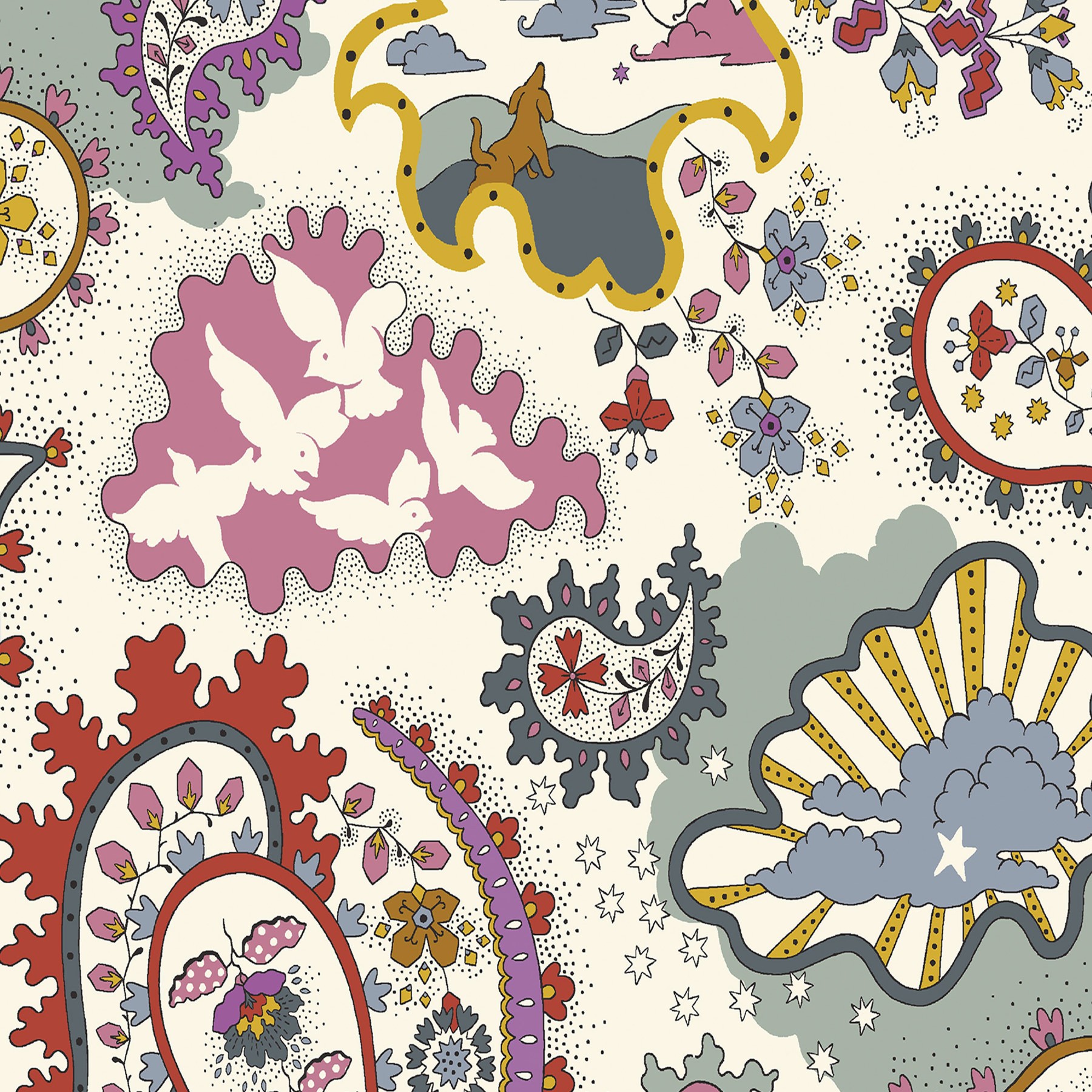 Cath Kidston Paisley Multi Roman Blind