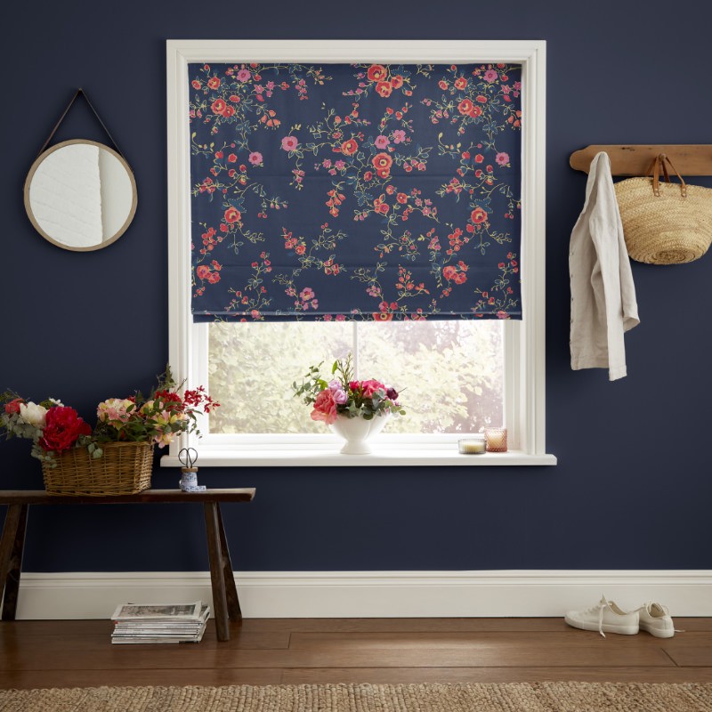 Cath Kidston Millfield Blossom Navy Roman Blind