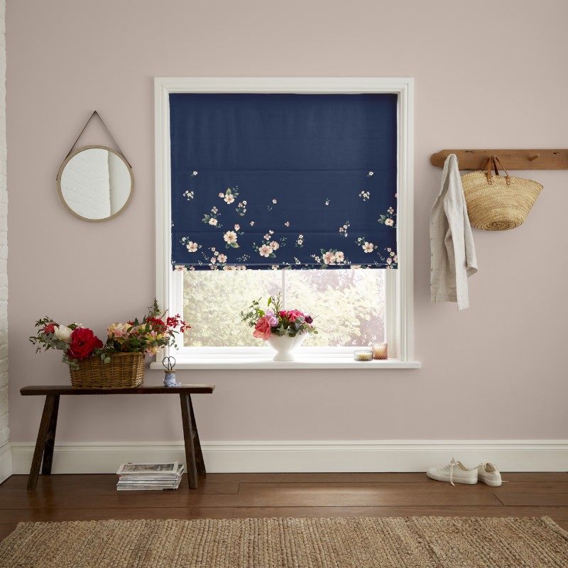Cath Kidston Spitalfields Border Navy Roman Blind