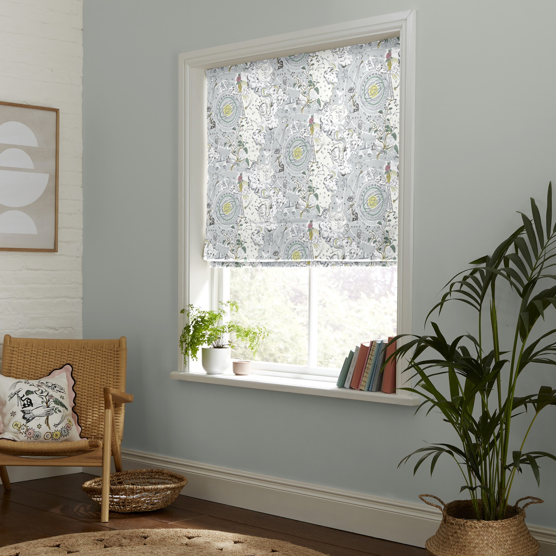 Cath Kidston Power to the Peaceful Mint Roman Blind