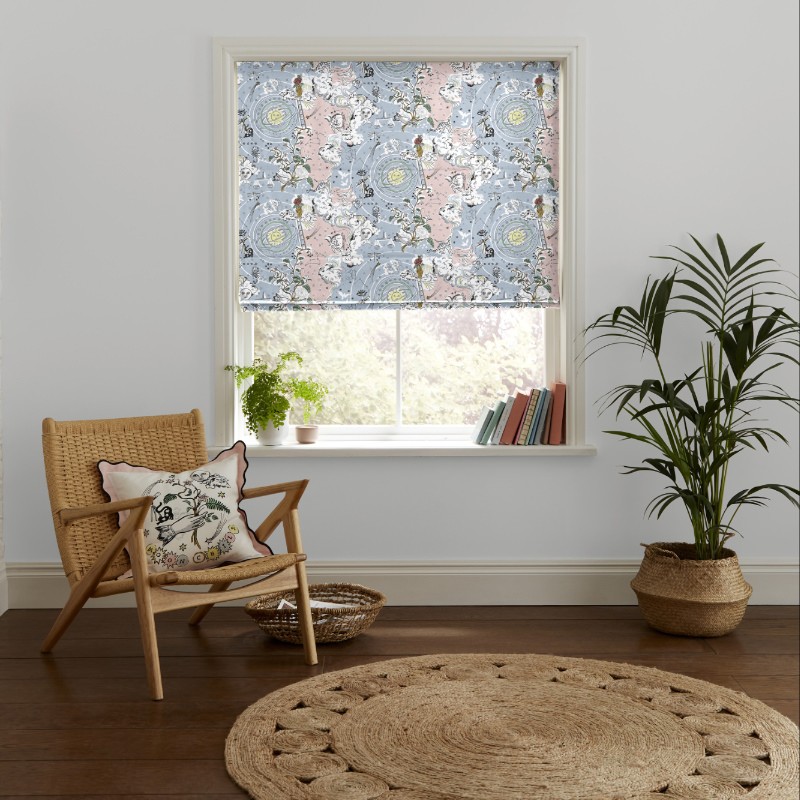 Cath Kidston Power to the Peaceful Pink and Blue Roman Blind