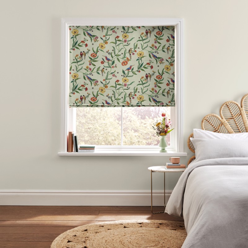Cath Kidston Summer Birds Green Roman Blind