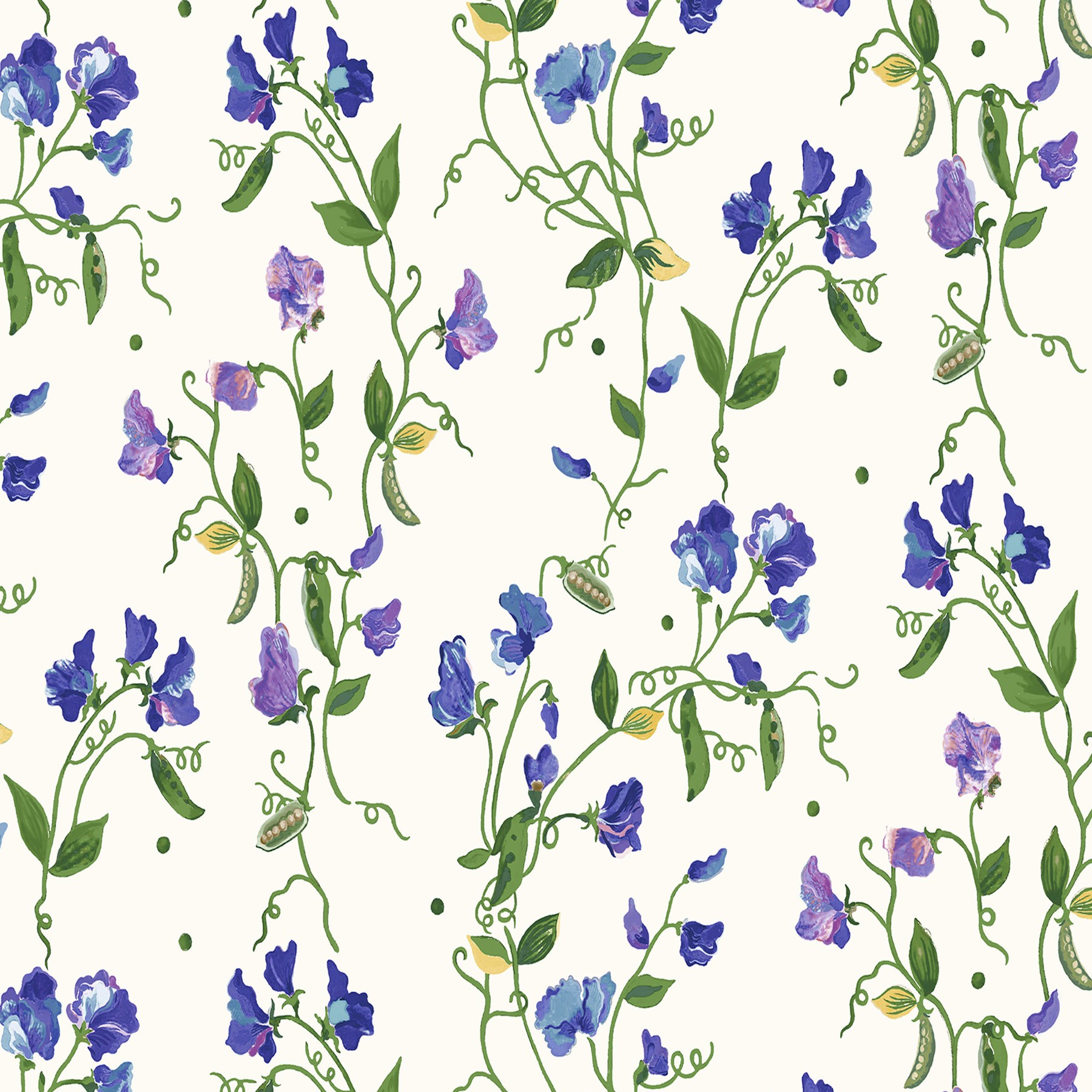 Cath Kidston Sweet Pea Purple Roman Blind
