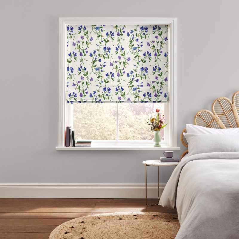 Cath Kidston Sweet Pea Purple Roman Blind