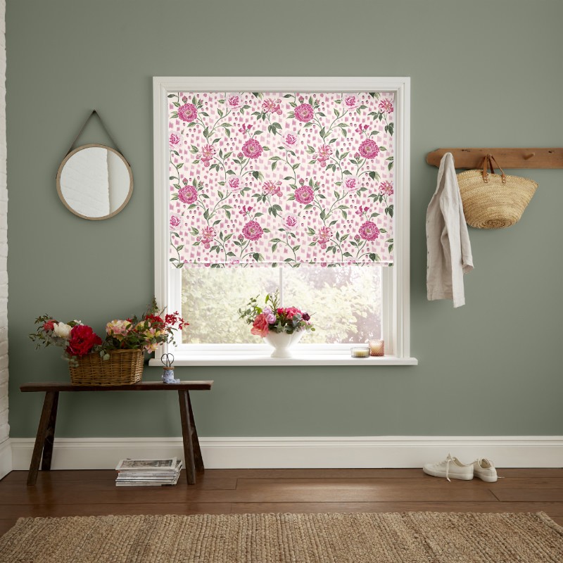 Cath Kidston Tea Rose Pink Roman Blind