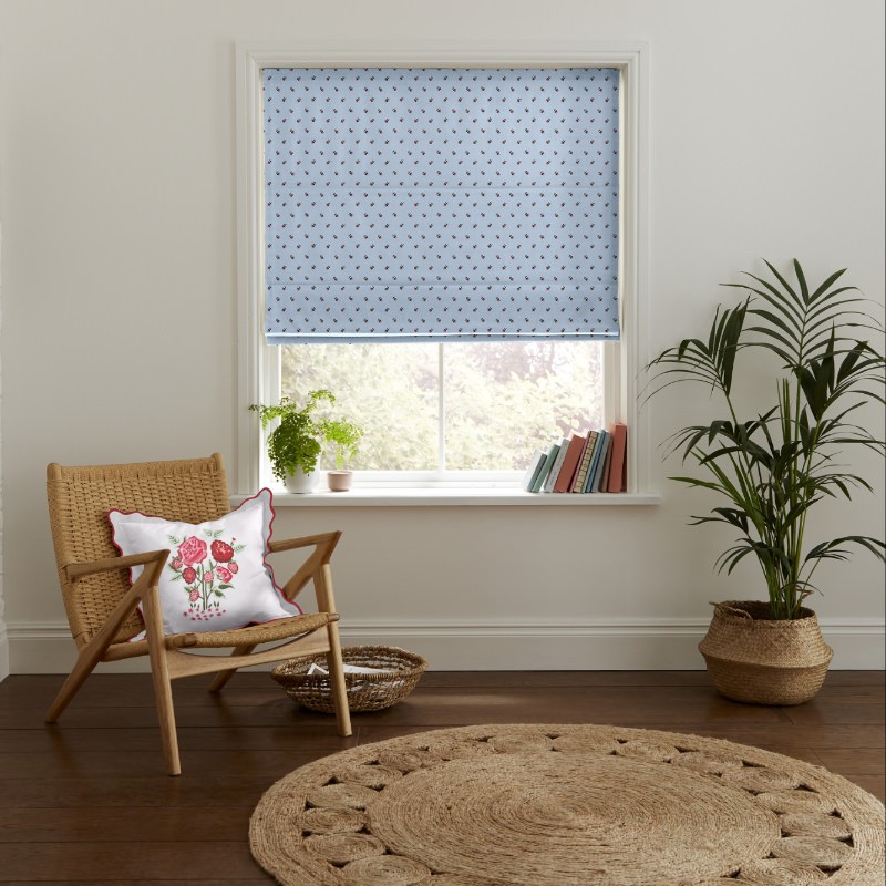 Cath Kidston Rose Bud Blue Roman Blind