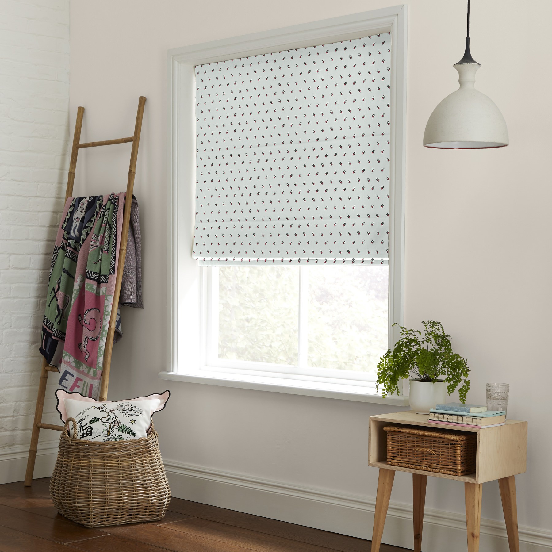 Cath Kidston Rose Bud Mint Roman Blind