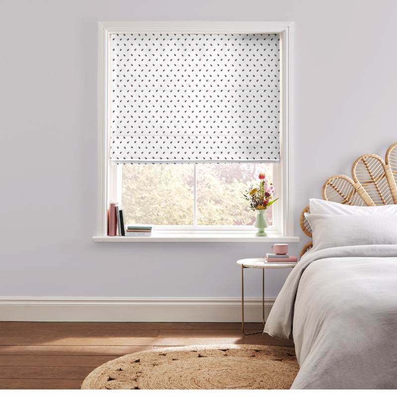 Cath Kidston Rose Bud White Roman Blind