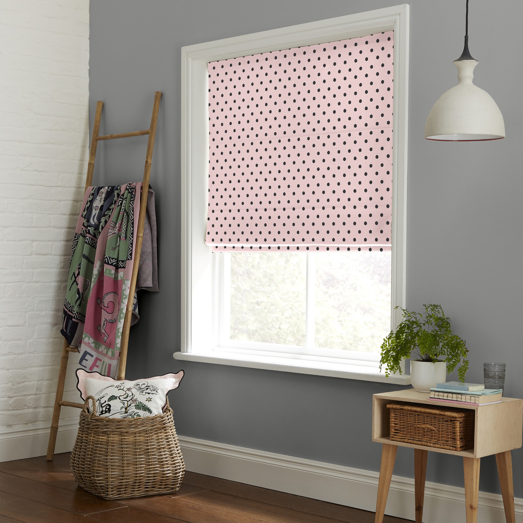 Cath Kidston Spot Pink Roman Blind