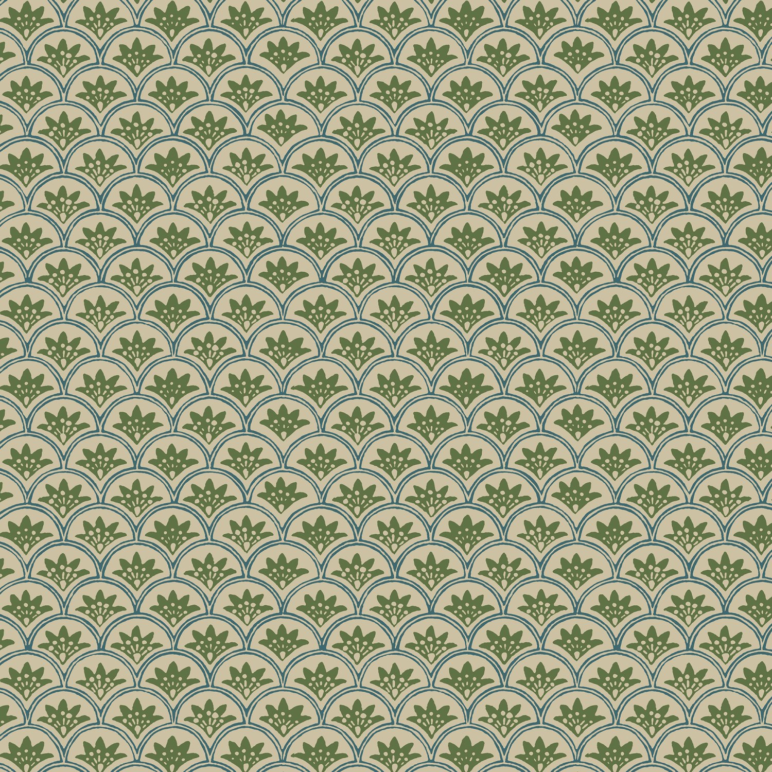 land & shore dawn green roman blind