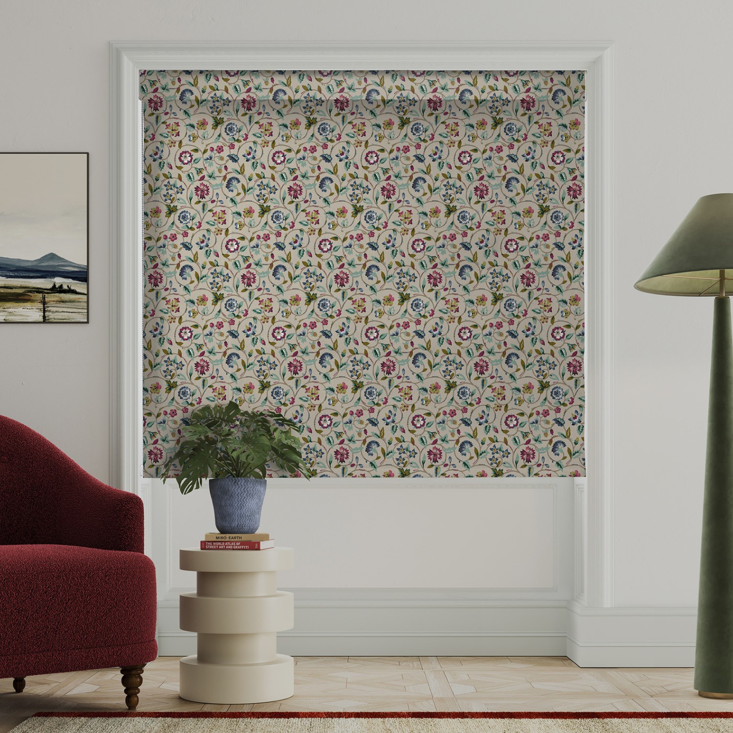 land & shore esther pink roman blind