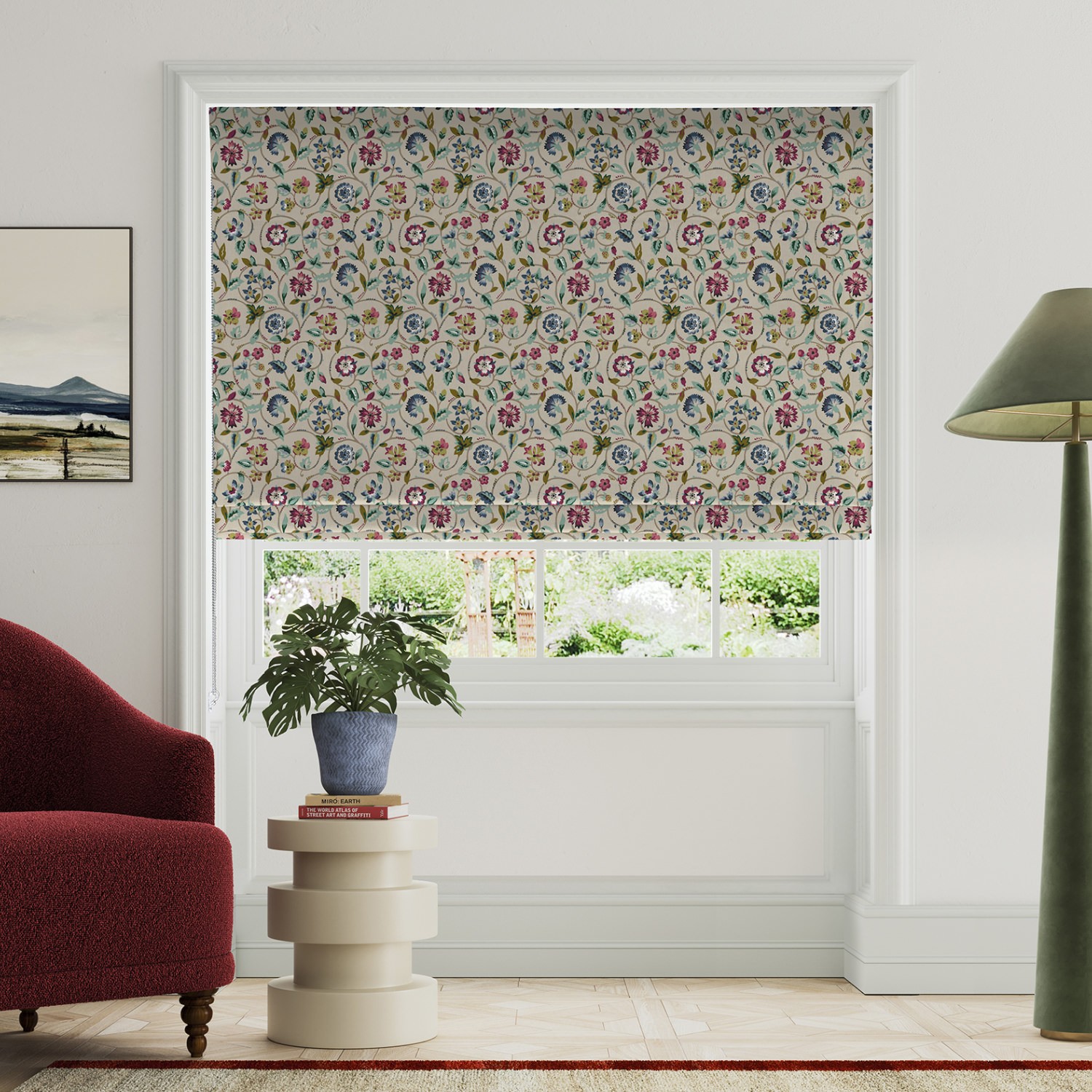 land & shore esther pink roman blind