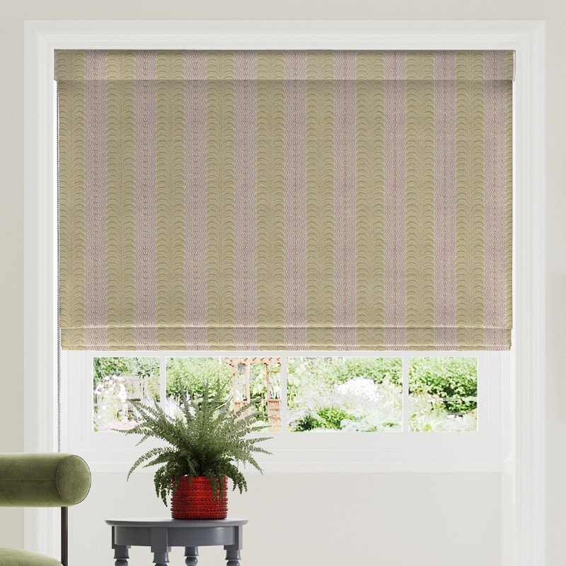 Land & Shore Fintra Stripe Yellow Roman Blind