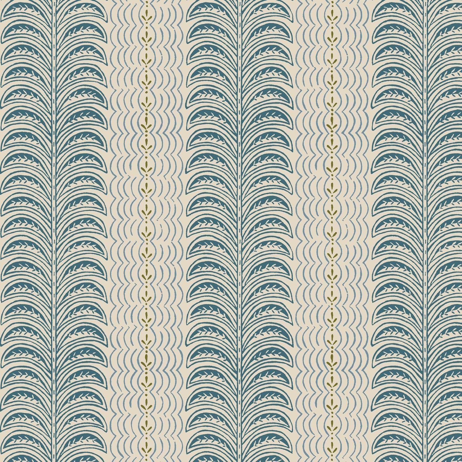 land & shore fintra stripe teal roman blind