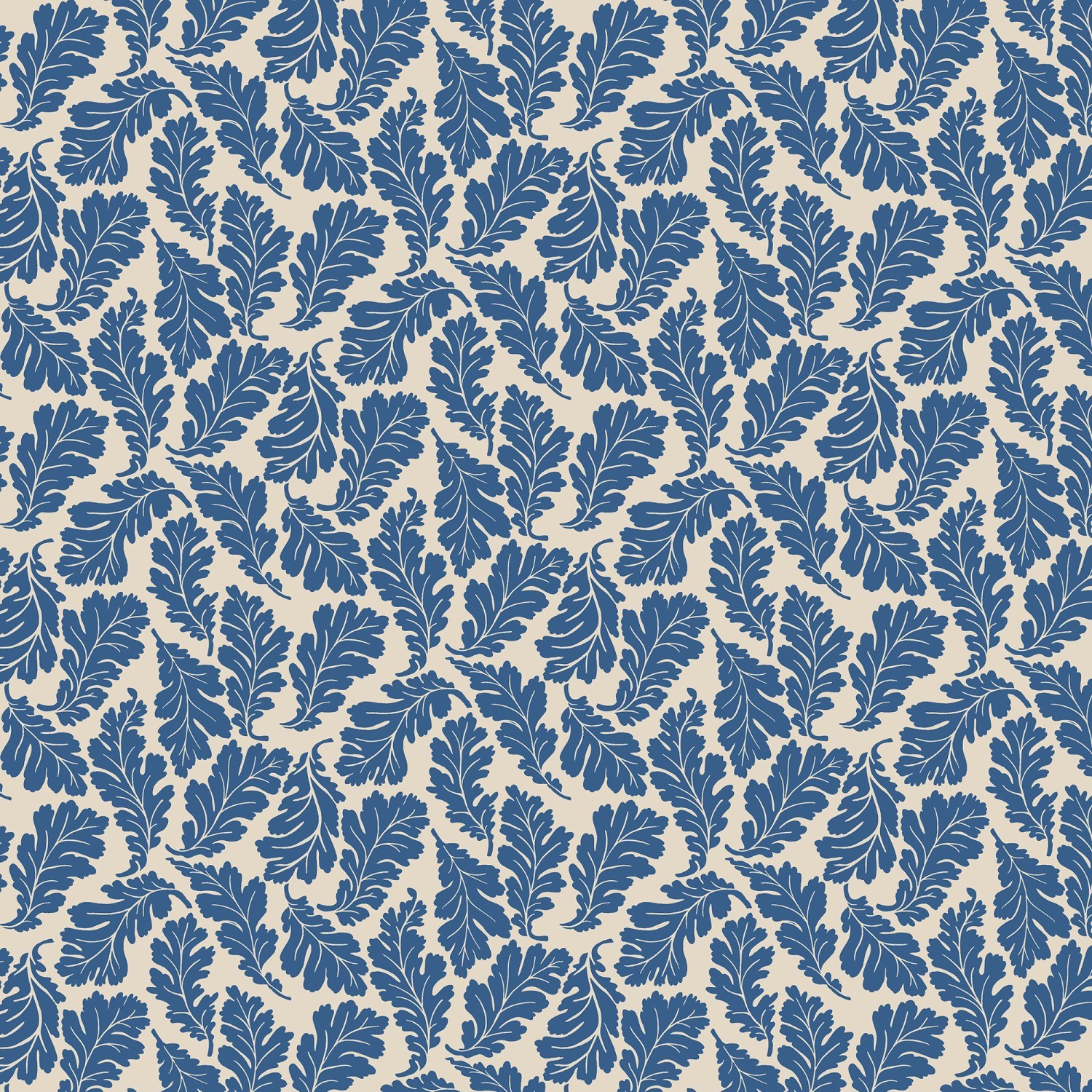 land & shore oak leaf blue roman blind