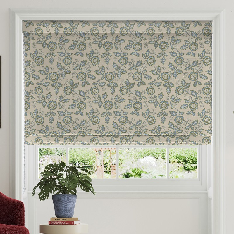 Land & Shore River Green Roman Blind