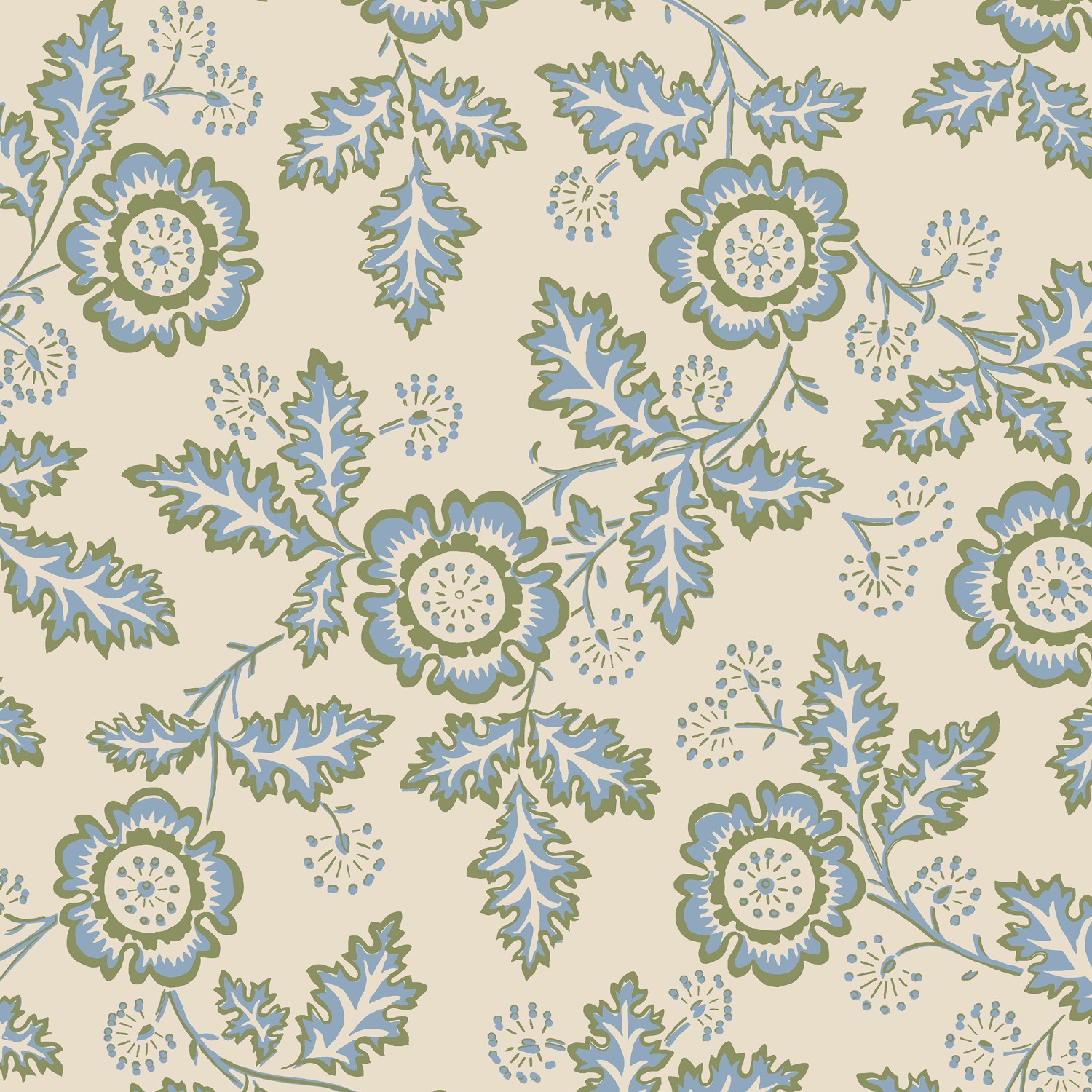 land & shore river green roman blind