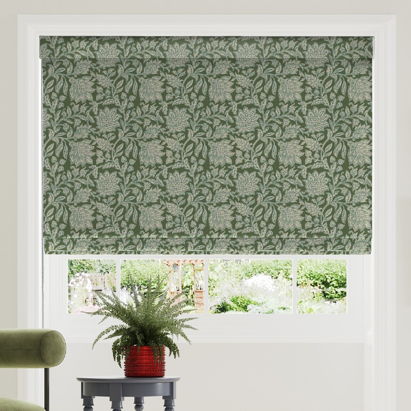 Land & Shore Rowallane Green Roman Blind