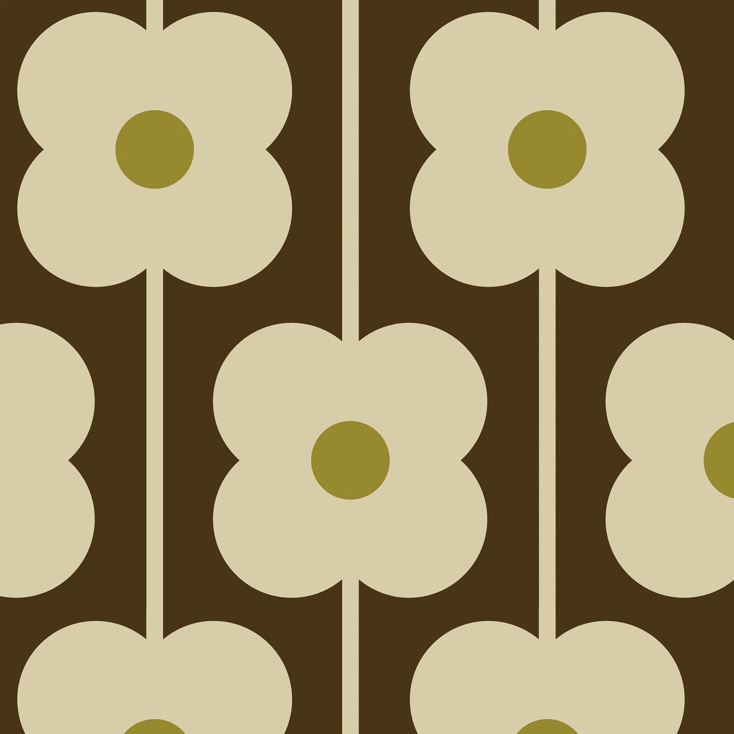 orla kiely abacus flower conker roman blind