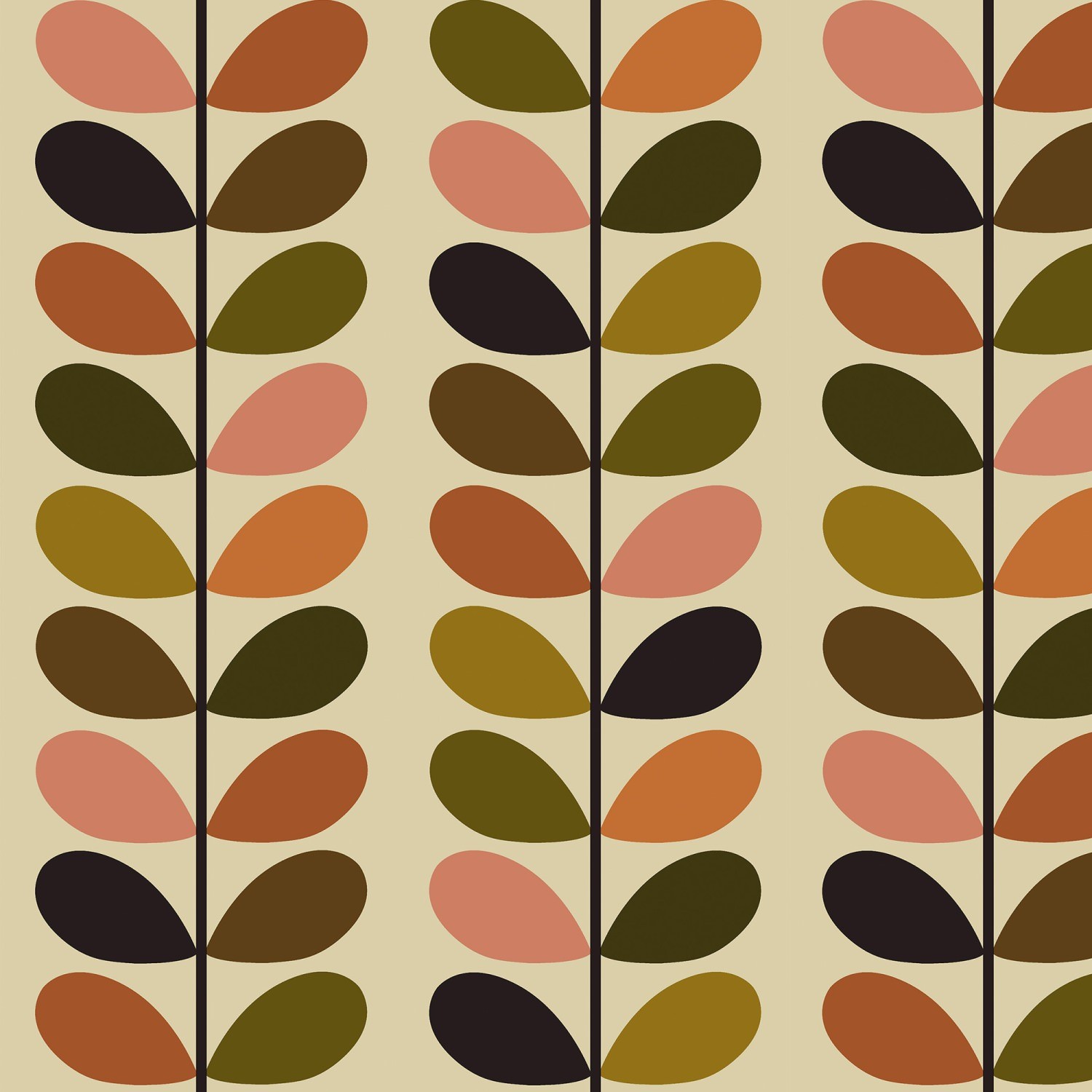 orla kiely multi stem auburn & orange roman blind