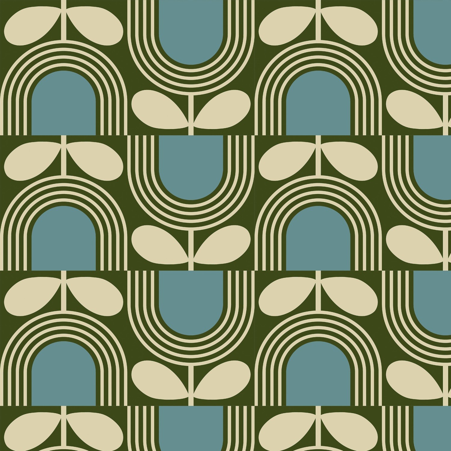 orla kiely striped tulip bancha roman blind