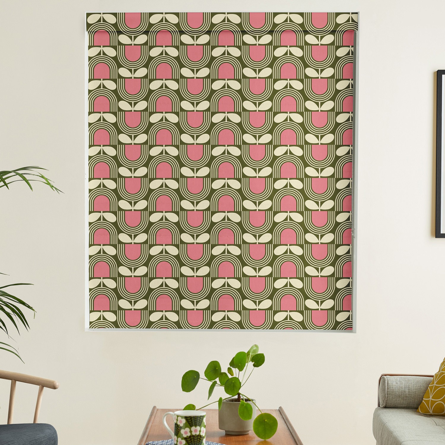 orla kiely striped tulip pickle roman blind