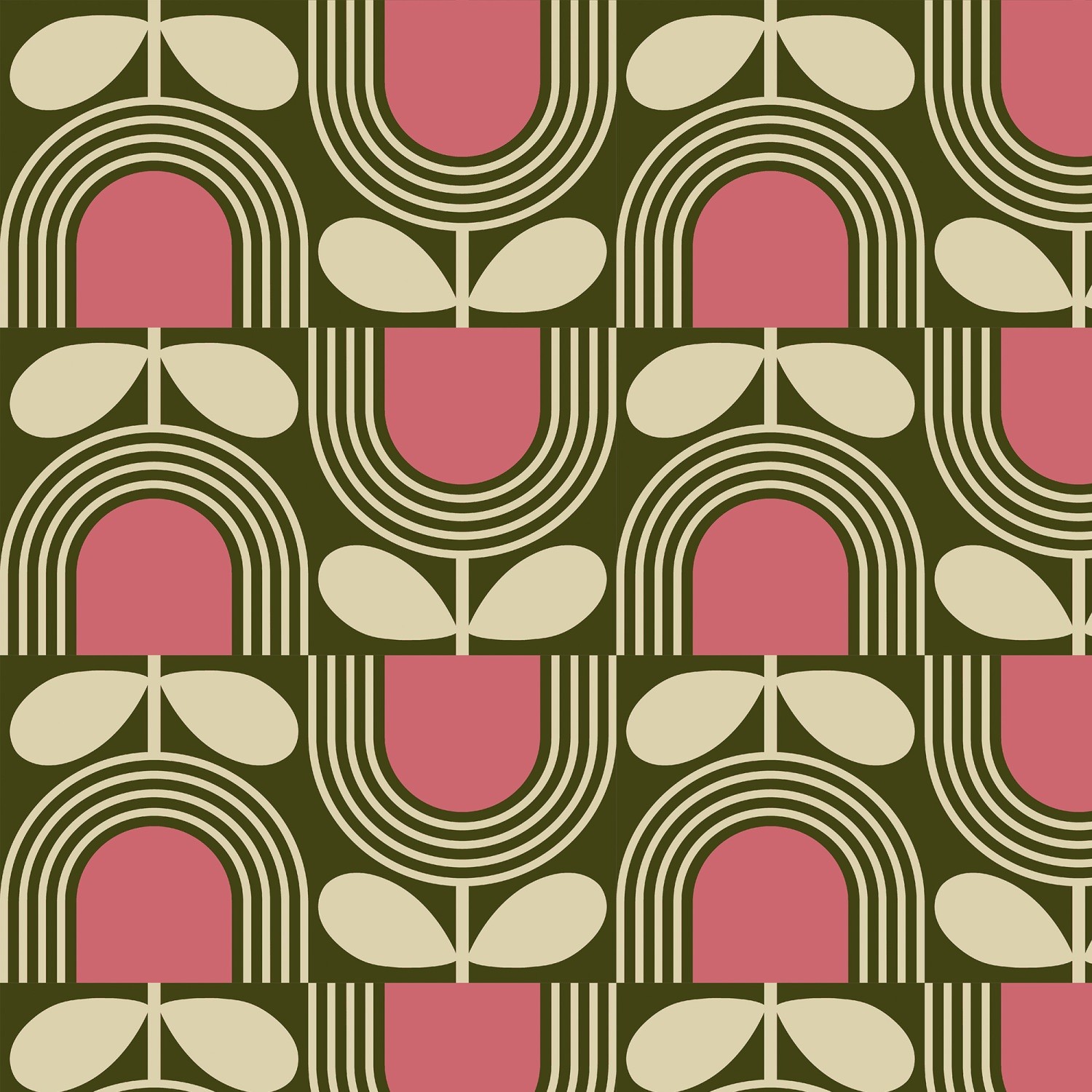 orla kiely striped tulip pickle roman blind
