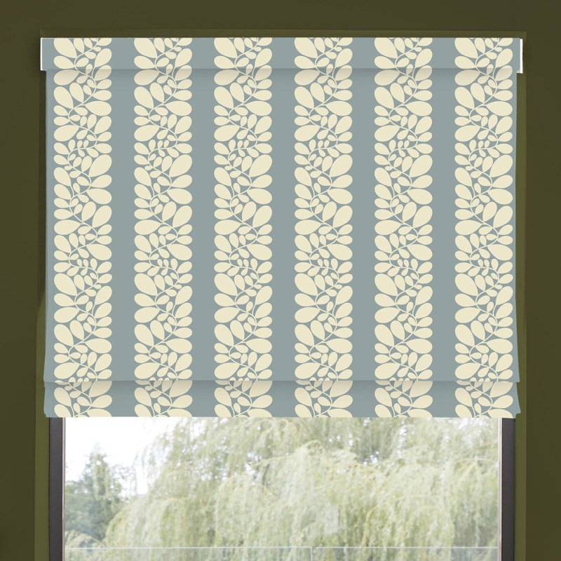 Orla Kiely Sycamore Stripe Duck Egg Roman Blind