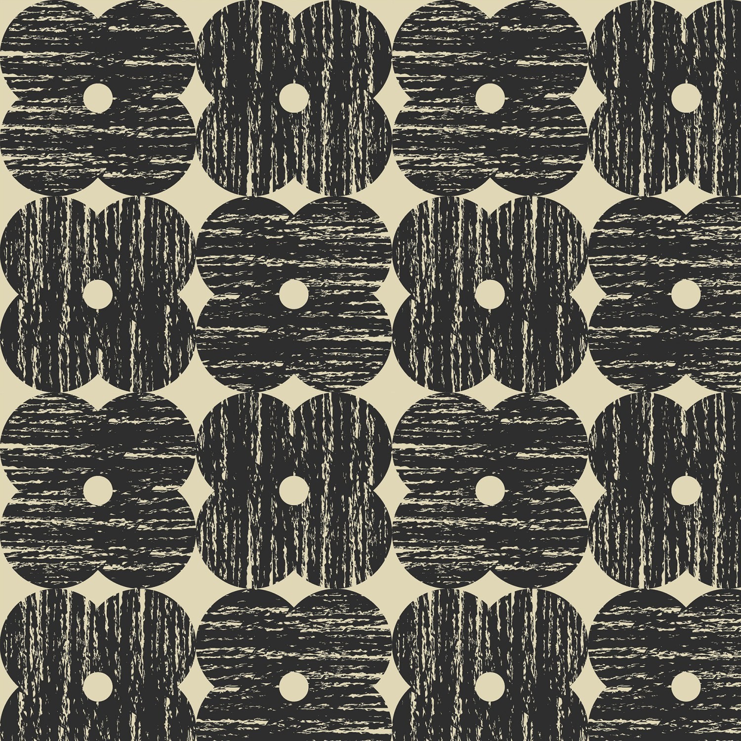 orla kiely textured flower charcoal roman blind