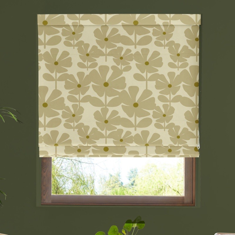 Orla Kiely Wildflower Vintage Sage Roman Blind
