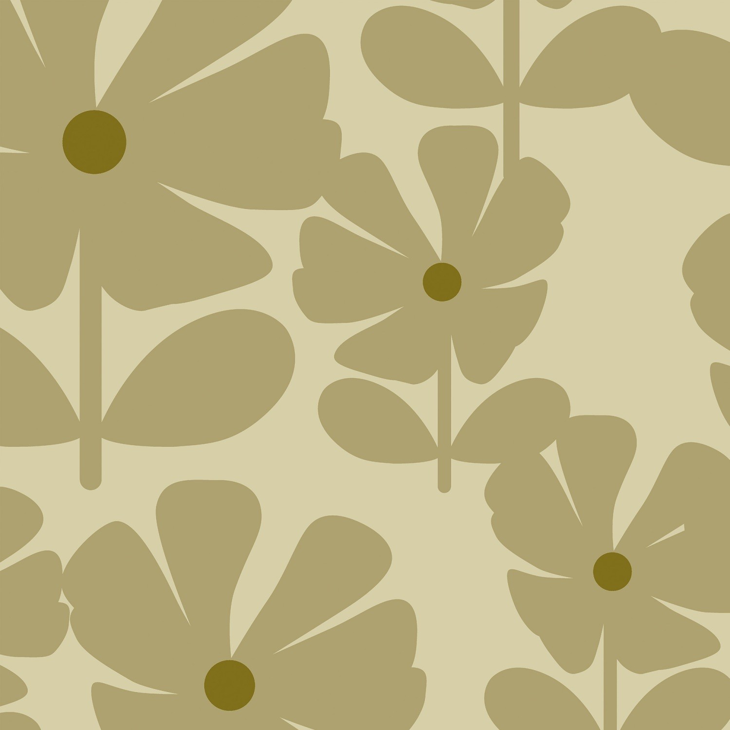 orla kiely wildflower vintage sage roman blind