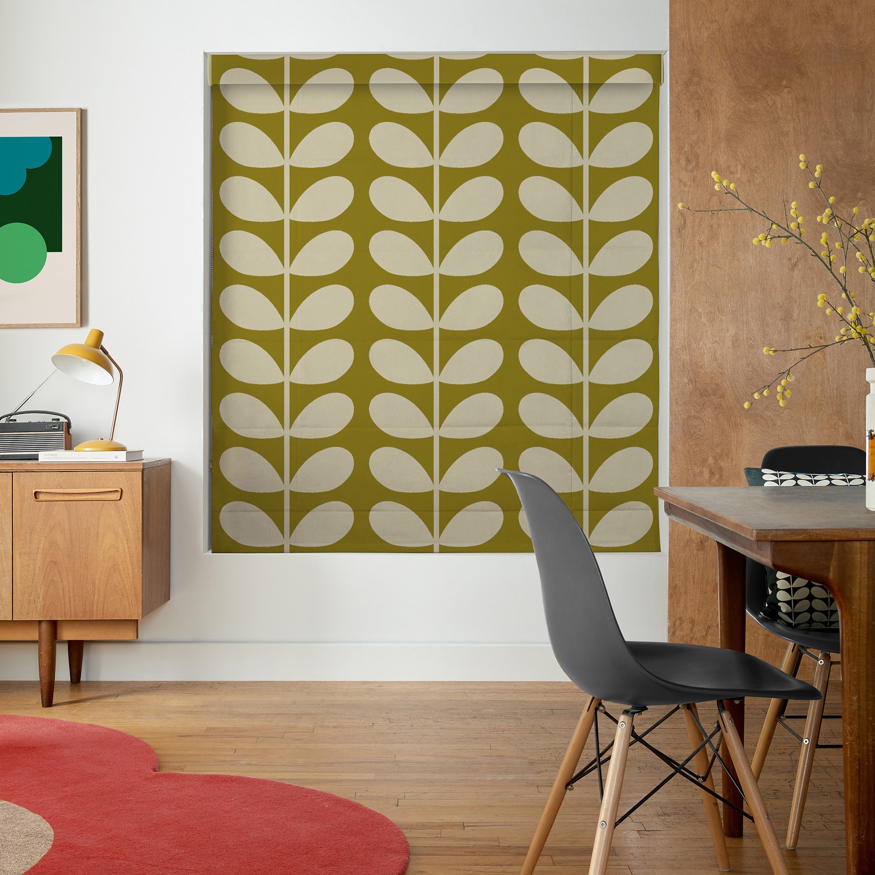 Orla Kiely Jumbo Solid Stem Seagrass Roman Blind