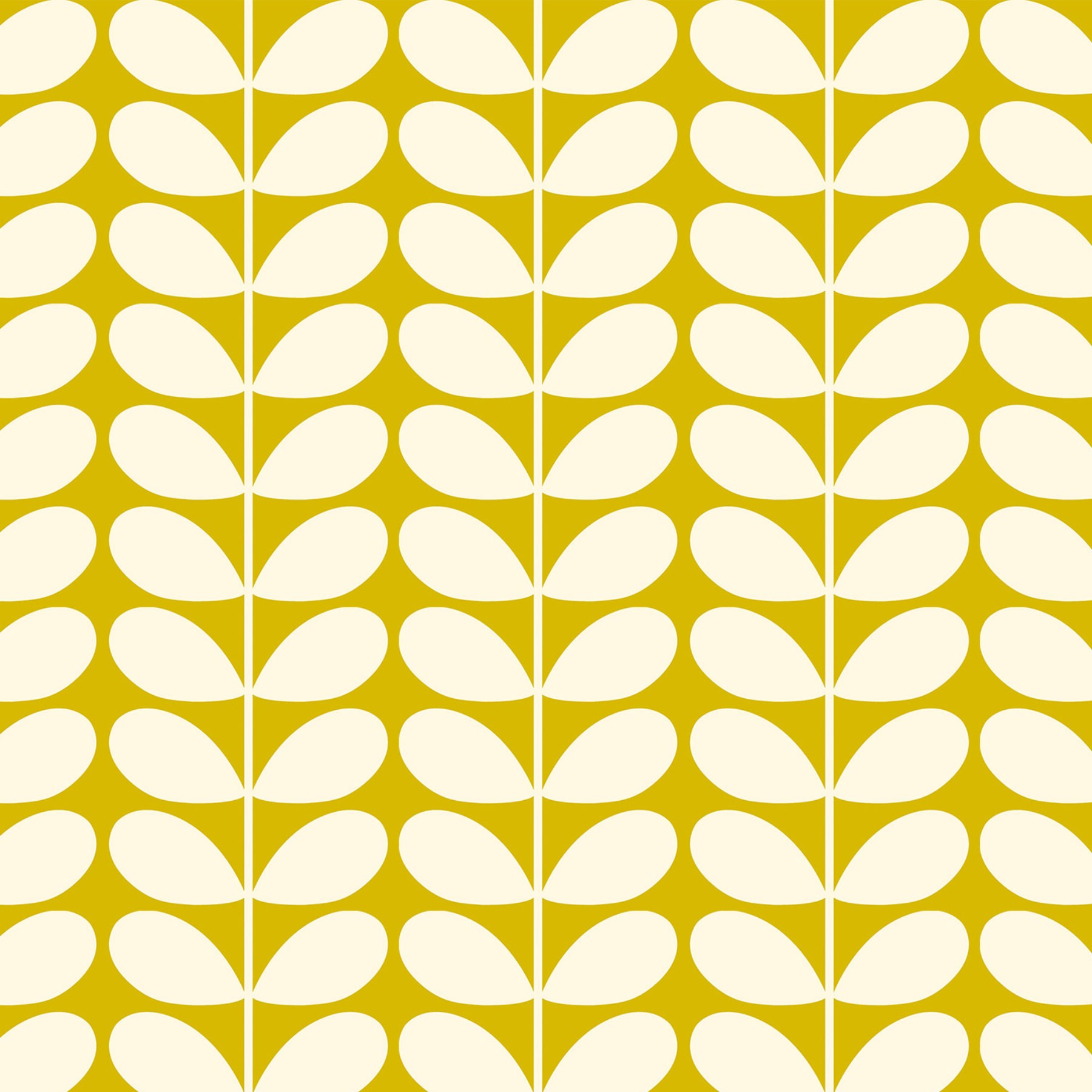Orla Kiely Jumbo Solid Stem Yellow Roman Blind