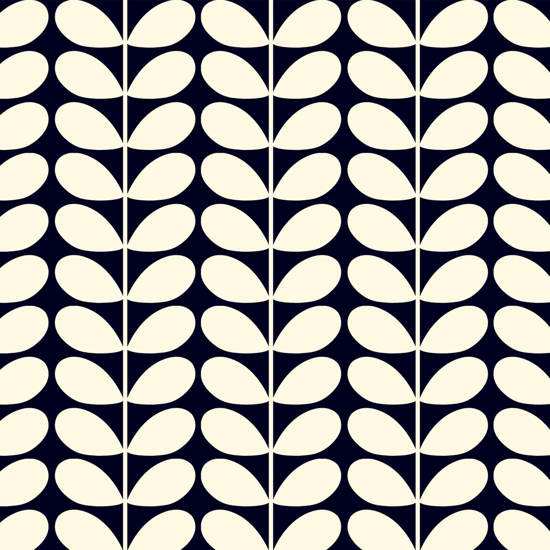Orla Kiely Jumbo Solid Stem Whale Roman Blind
