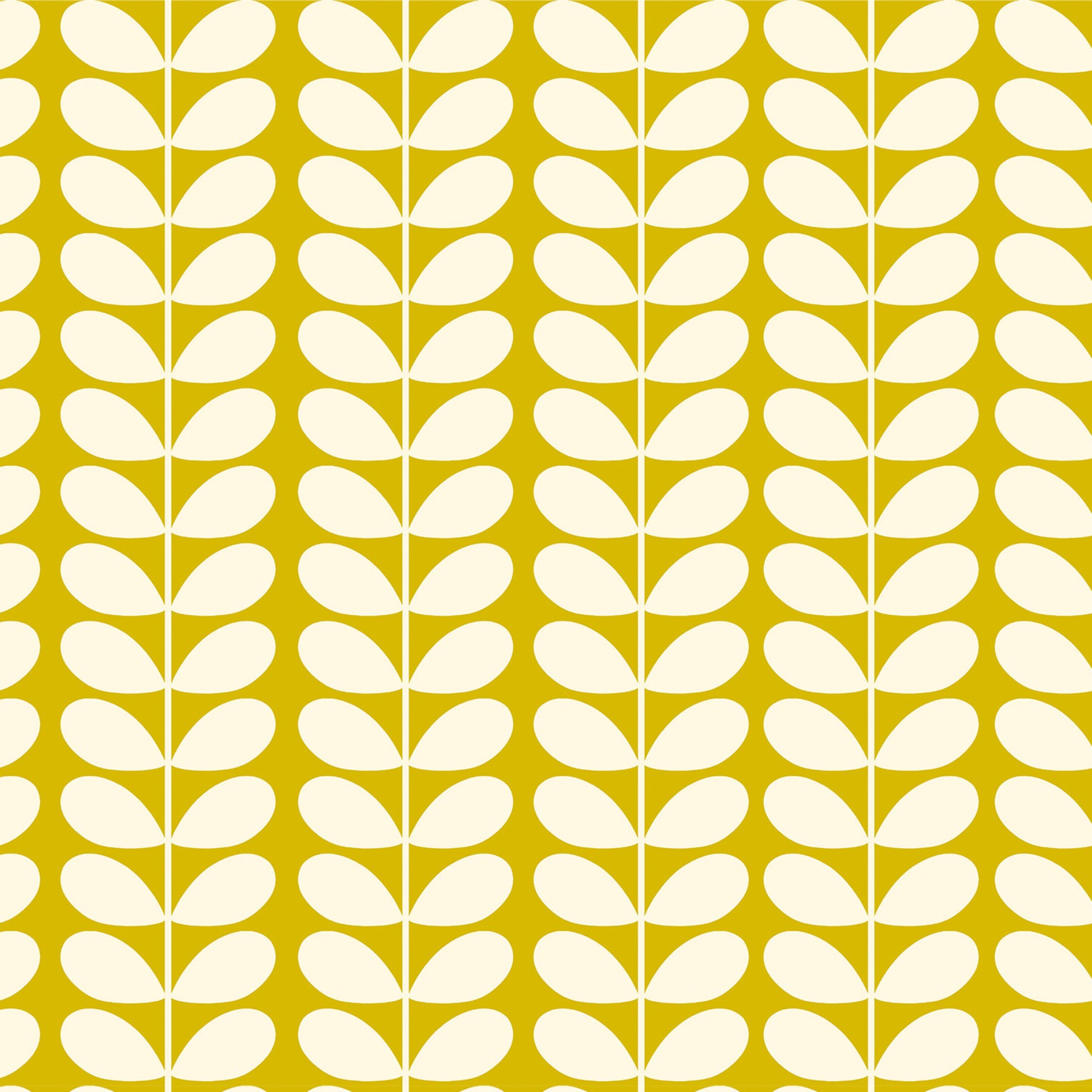 Orla Kiely Solid Stem Yellow Roman Blind