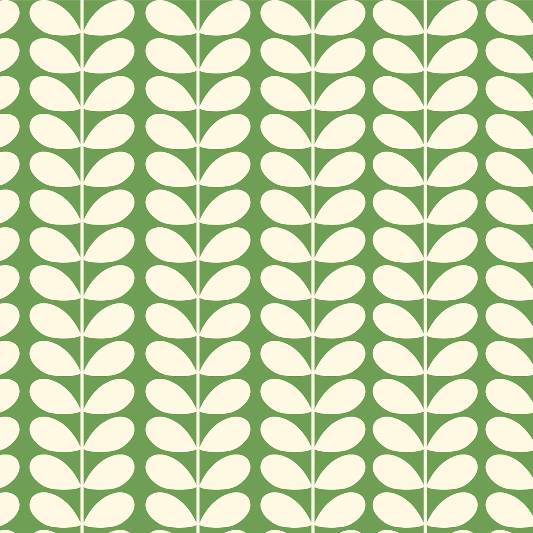 Orla Kiely Solid Stem Green Roman Blind