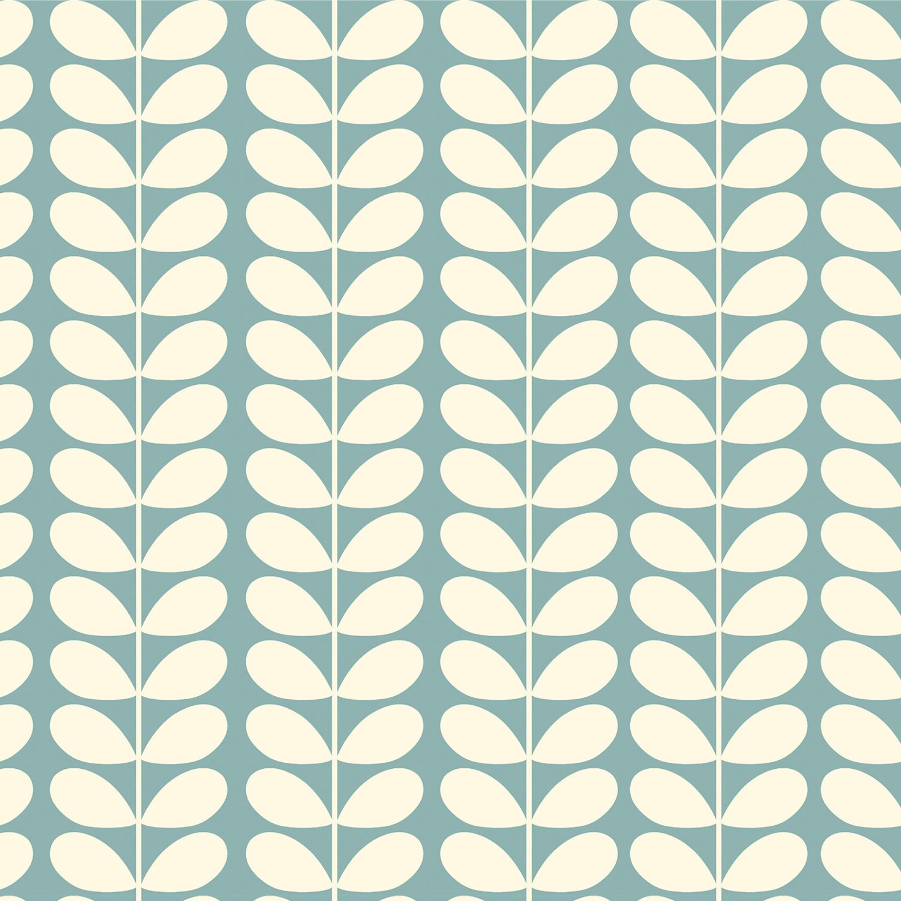Orla Kiely Solid Stem Duckegg Roman Blind