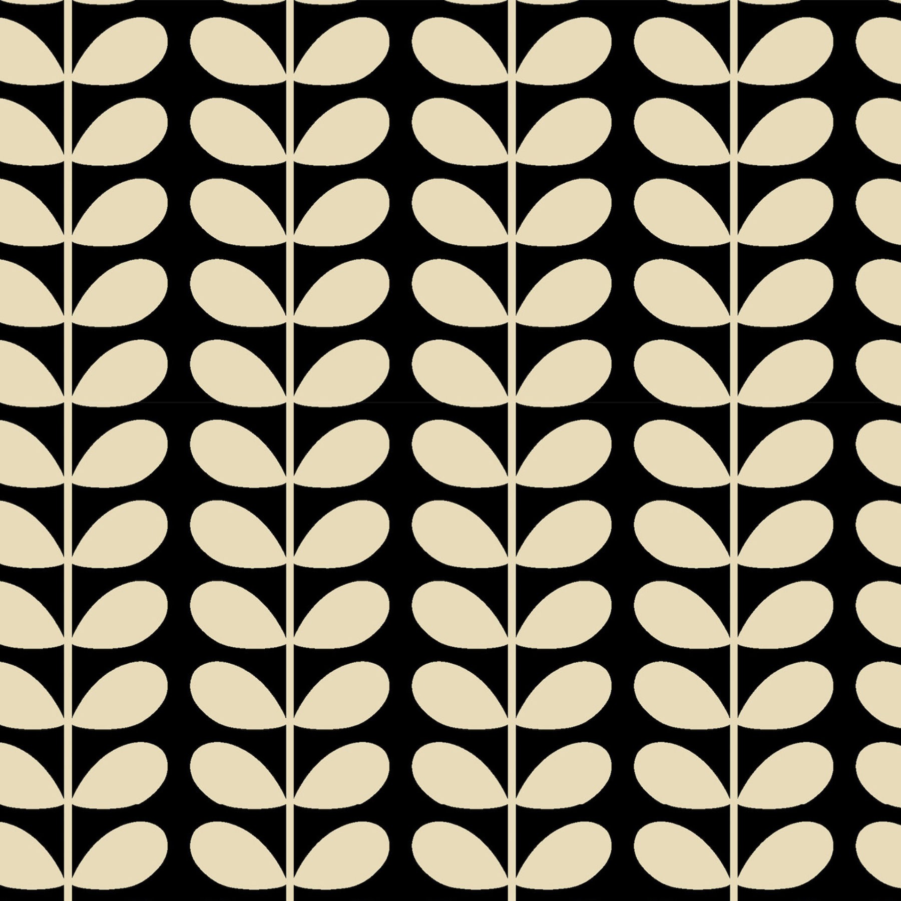 Orla Kiely Tiny Stem Black Roman Blind