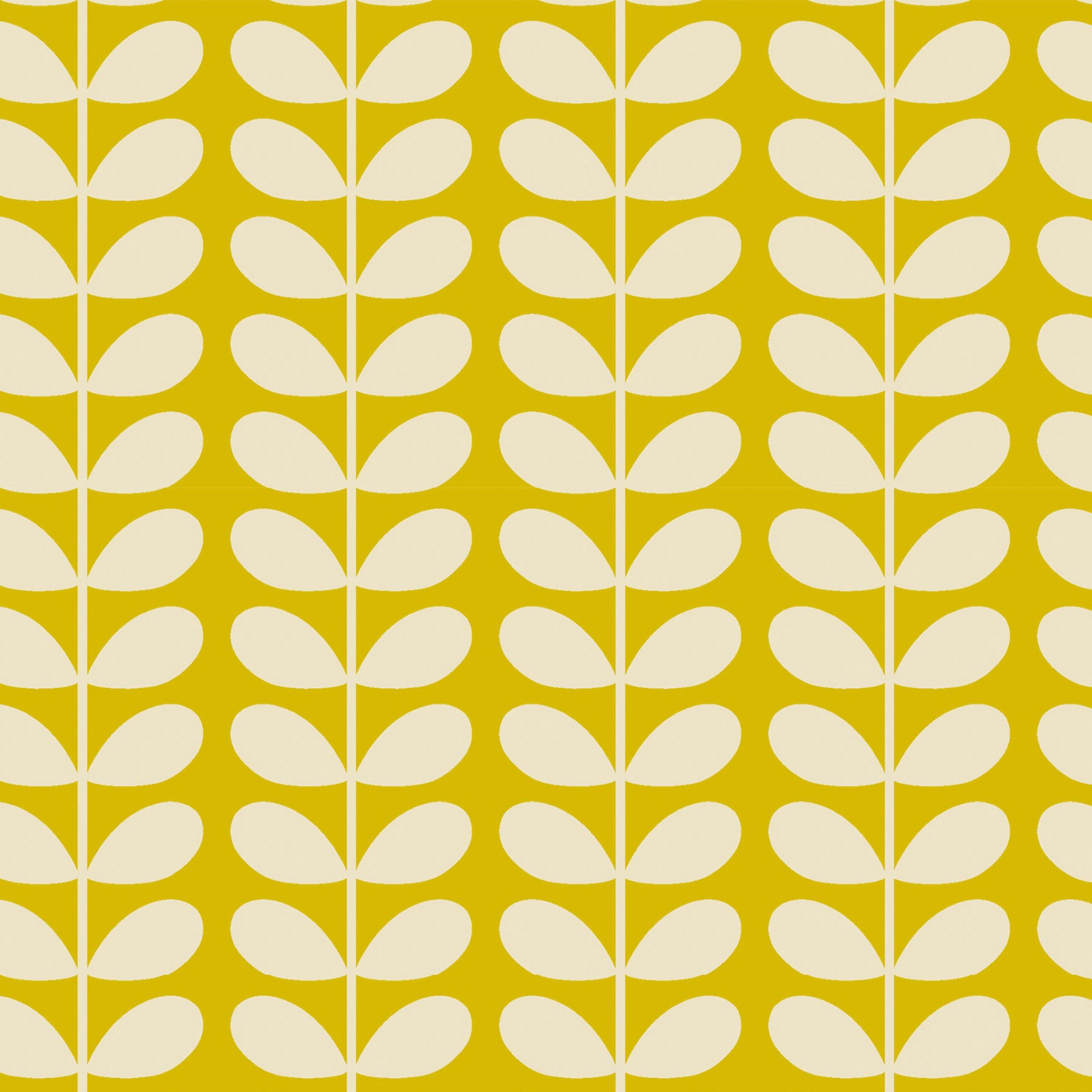 Orla Kiely Tiny Stem Yellow Roman Blind