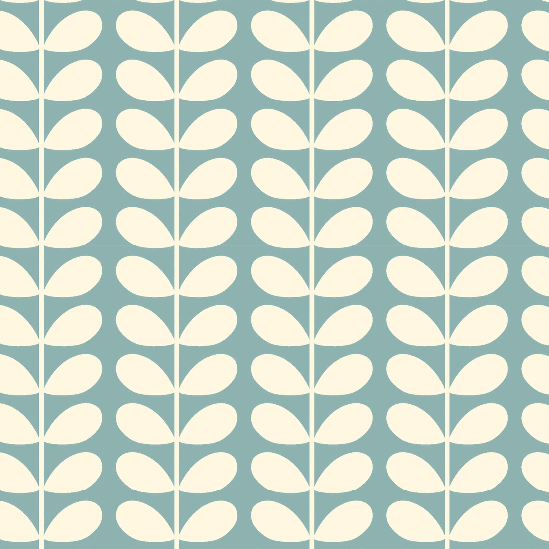 Orla Kiely Tiny Stem Duckegg Roman Blind
