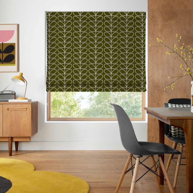 Orla Kiely Linear Stem Kelp Roman Blind