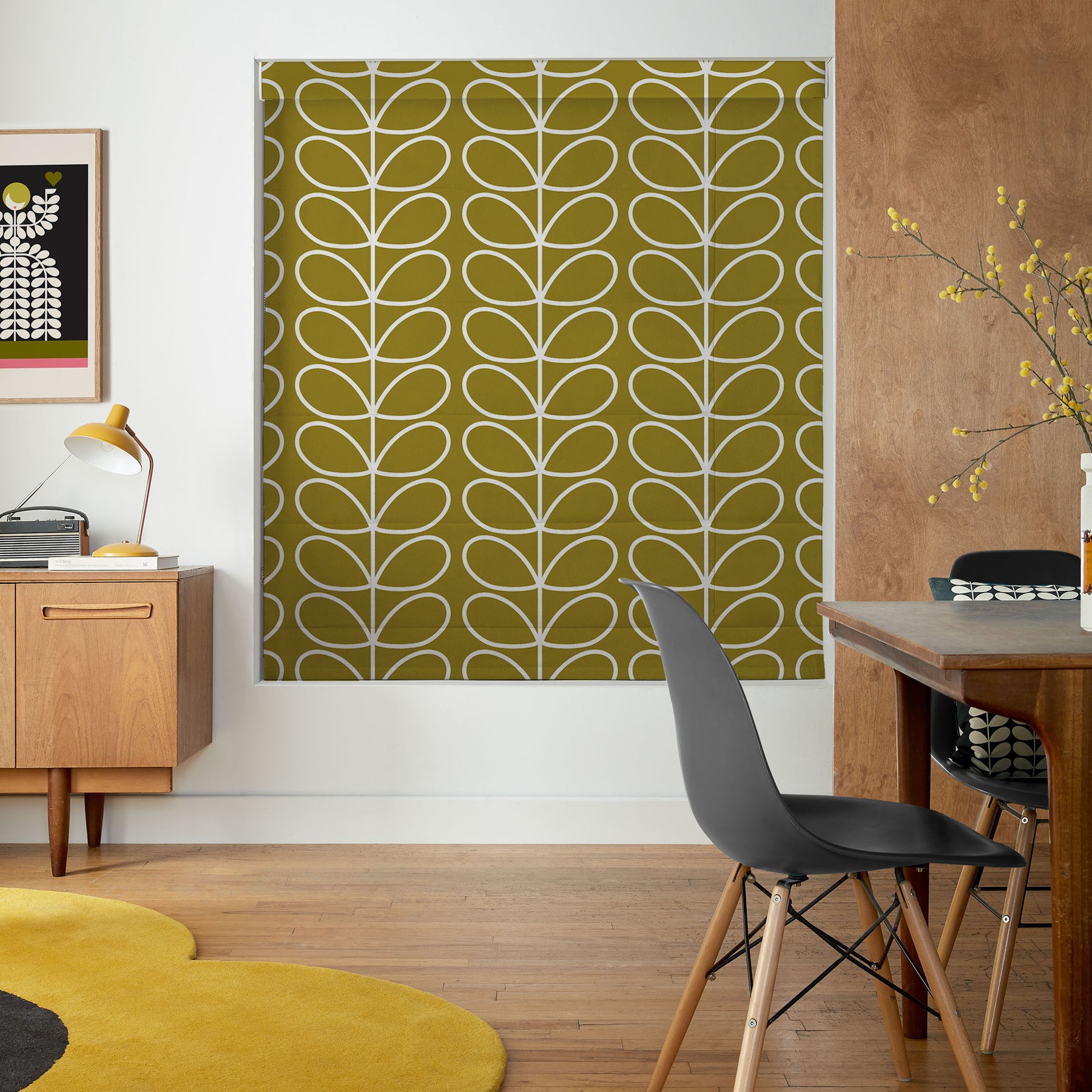 Orla Kiely Jumbo Linear Stem Seagrass Roman Blind