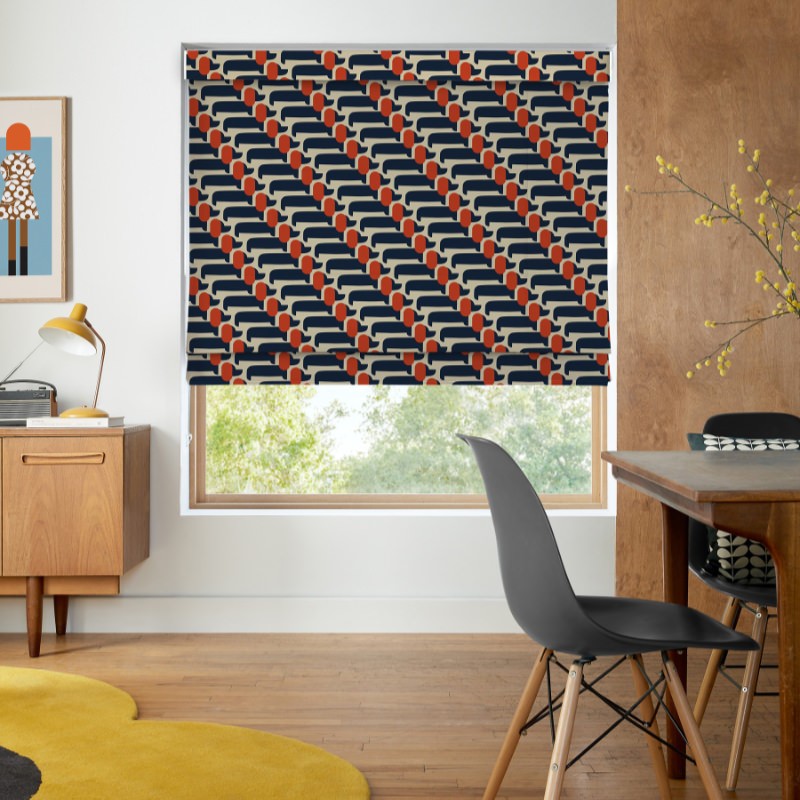 Orla Kiely Dog Show Whale Roman Blind