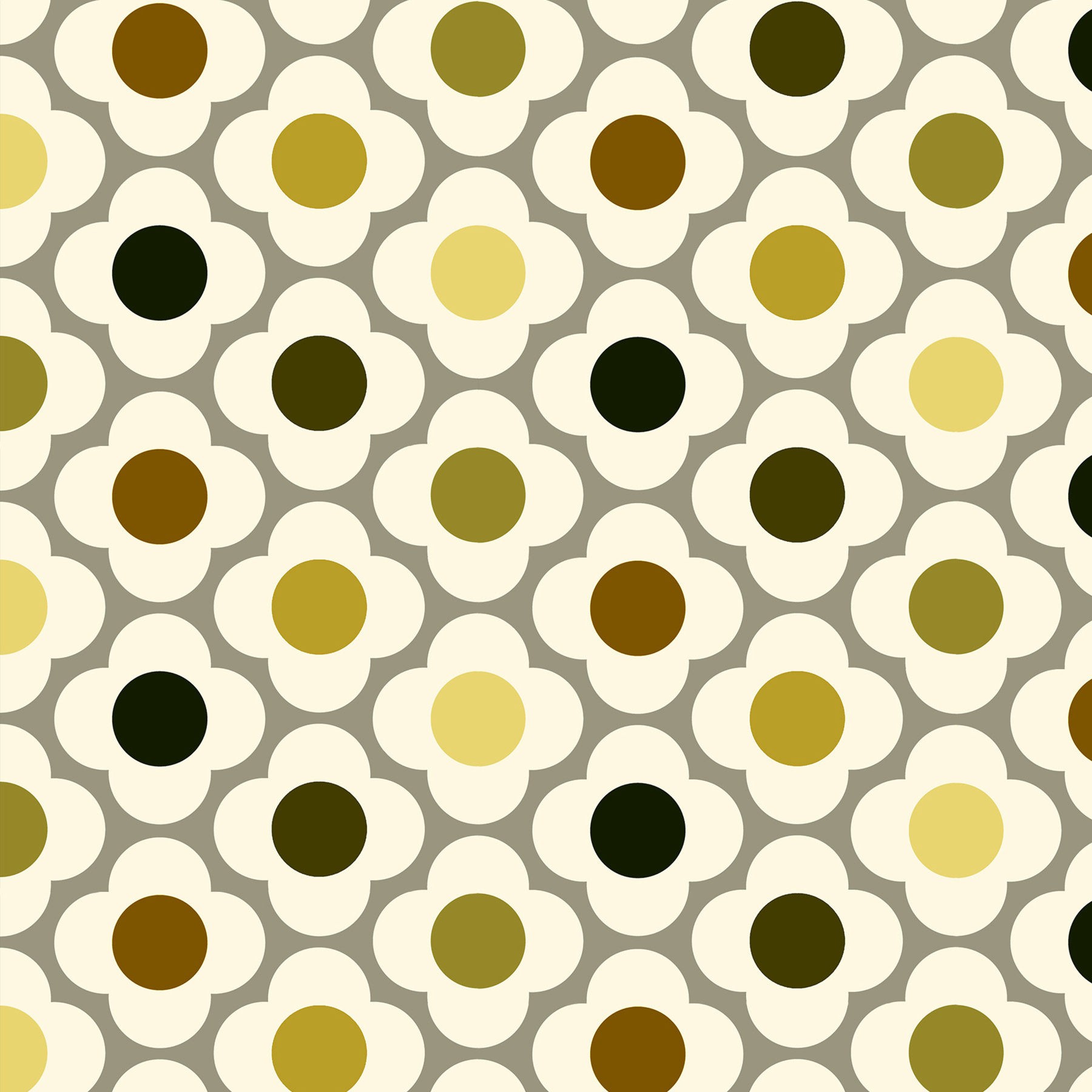 Orla Kiely Spot Flower Ditsy Yellow Multi Roman Blind