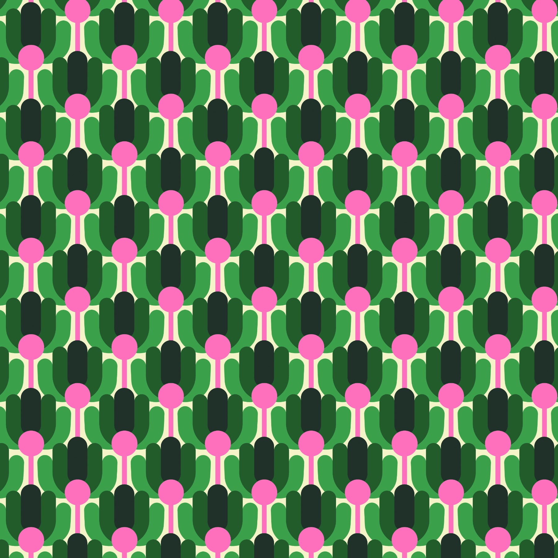 Orla Kiely Florida Jade Roman Blind