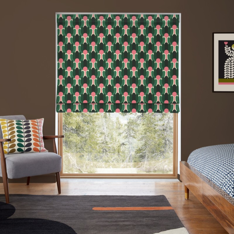 Orla Kiely Florida Jade Roman Blind
